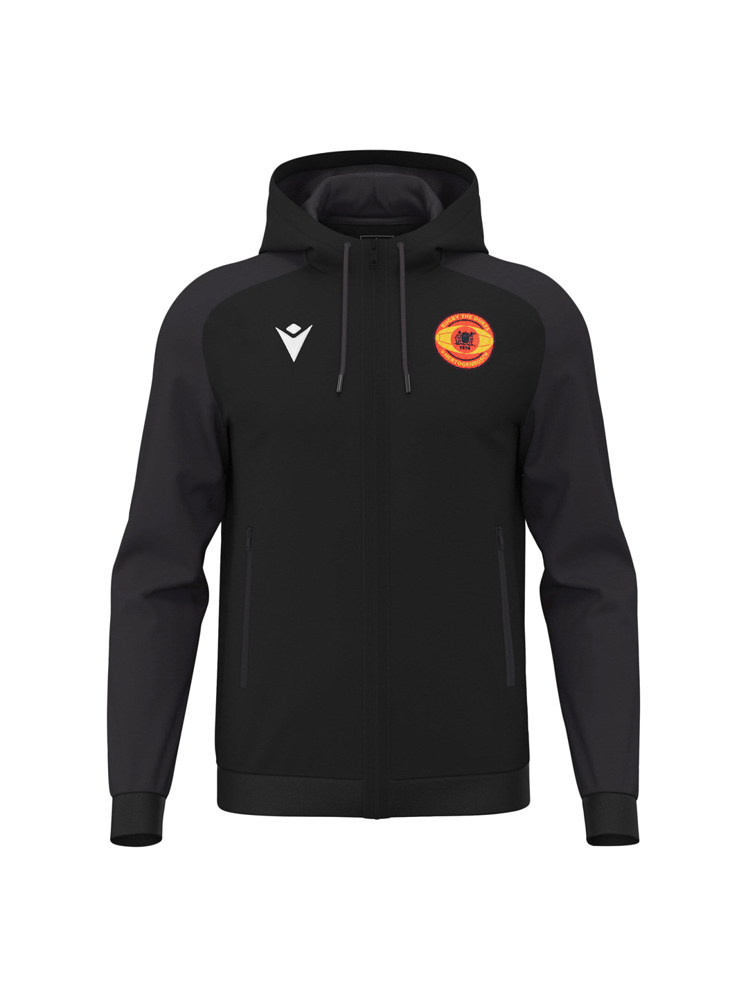 BLACK HOODIE CONTRAST SLEEVES s1