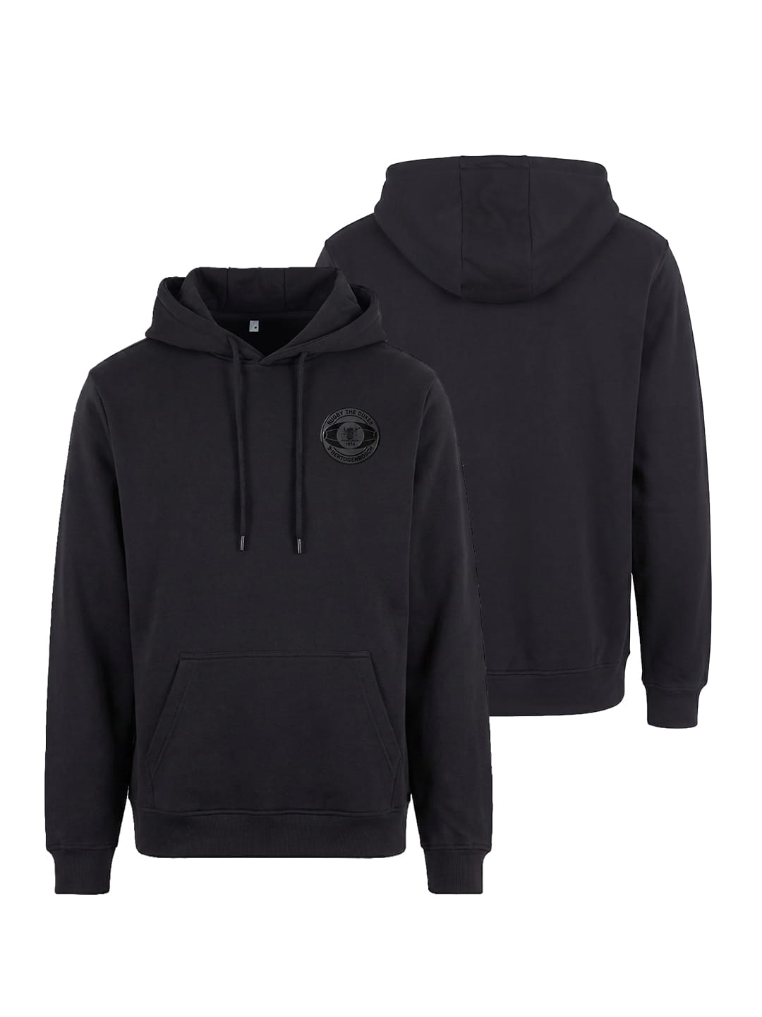 RUBBER BLACK LOGO BLACK HOODIE s1 (1)