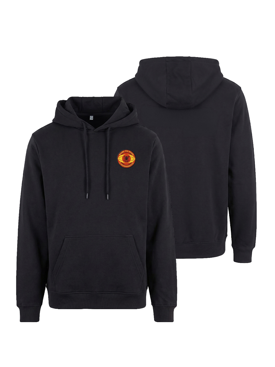 RUBBER RED LOGO BLACK HOODIE s1